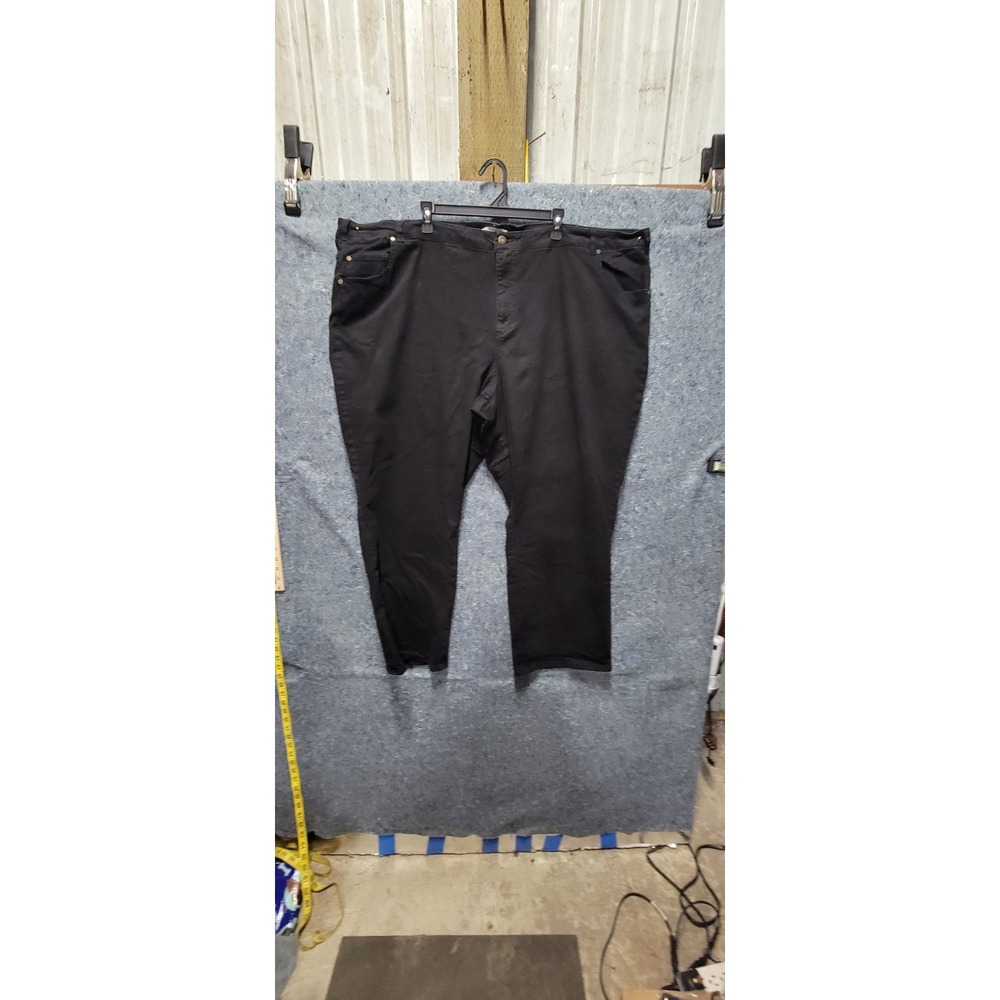 Women's Women Within Jeans 34W Black Denim Five Pocket Zipper Cotton‎ Mix 34W